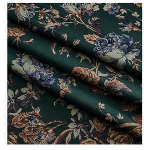 Floral Patterned velvet curtains